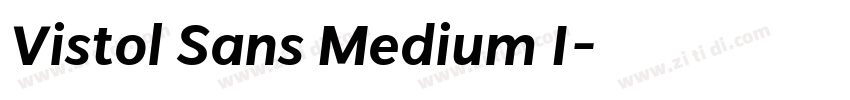 Vistol Sans Medium I字体转换